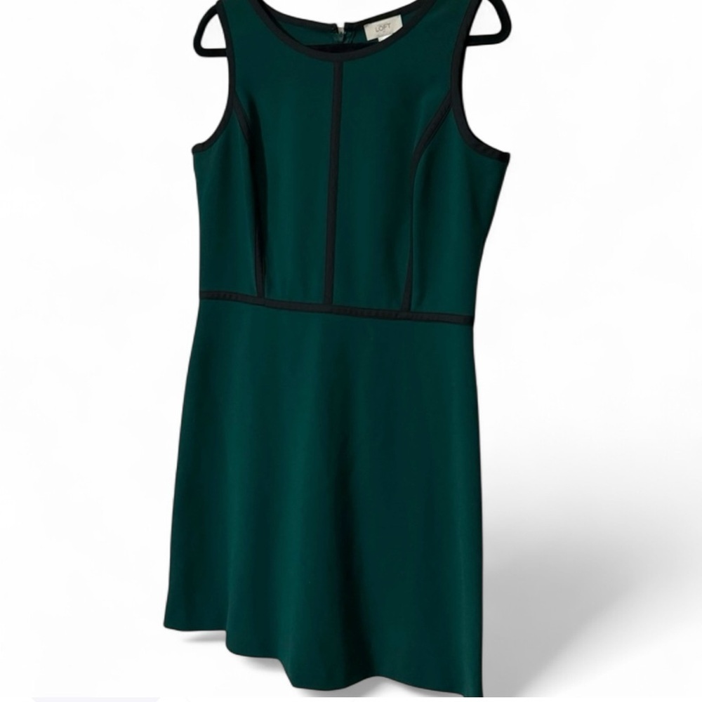 LOFT Elegant Green Sleeveless Dress - Picture 5 of 8